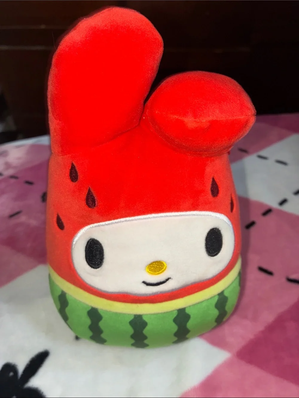 Squishmallows My Melody Red Watermelon Bunny Plush